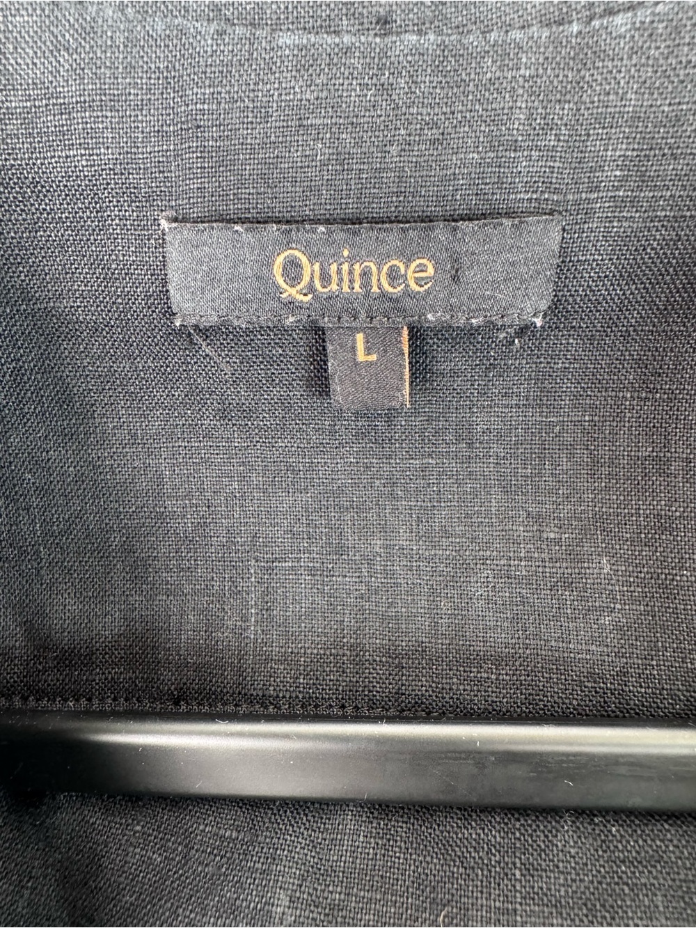Quince 100% European Linen Short Sleeve Shirt Black Women’s L - Picture 4 of 6